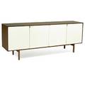 Florence knoll b 1917 knoll associates cabinet no 541 new york 1950s walnut lacquered wood chromed steel unmarked 29 x 75 12 x 18