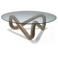 Harvey probber 1922  2003 harvey probber inc coffee table usa 1950s carved oak glass unmarked 13 12 x 42 dia