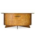 George nakashima 1905  1990 widdicomb origins cabinet no 247l grand rapids mi 1950s laurel carpathian elm walnut fabric label 32 x 74 x 21 12