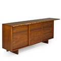 George nakashima 1905  1990 nakashima studios triple cabinet new hope pa 1959 american black walnut signed with clients name 32 x 83 12 x 19 provenance available copy of original inv