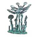 Klaus ihlenfeld b 1934 sun dew plants berks county pa 2012 oxidized bronze signed 7 x 6 x 4