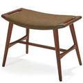 Hans wegner 1914  2007 ap stolen tall bench denmark 1950s teak wool ink stamped 20 12 x 27 34 x 16