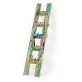 Therman statom b 1953 ladder sculpture omaha ne blown painted and assembled glass unmarked 74 x 16 x 2 12