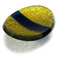 Tomas hlavicka b 1950 large laminated glass bowl with gold and silver leaf prague 2012 signed and dated 4 12 x 19 x 15