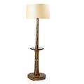 Austrian floor lamp austria 1920s oak ebony ivory copper two sockets unmarked overall 67 x 21 dia base 15 12 dia