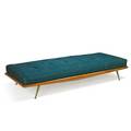 Th robsjohngibbings 1905  1976 widdicomb daybed grand rapids mi 1950s bleached walnut brass upholstery unmarked 15 x 81 12 x 32
