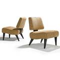 James mont 1904  1974 james mont design pair of lounge chairs new york 1960s stained and lacquered mahogany chenille unmarked 31 x 24 x 30