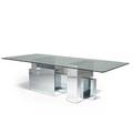 Paul evans 1931  1987 directional cityscape dining table pe 631 usa 1970s chromed steel glass unmarked 29 x 100 x 46