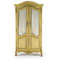 French provincial painted armoire louis xv style with fitted interior 20th c 79 x 38 x 18 34