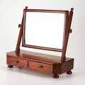 English dressing mirror early19th c mahogany mirrored glass brass unmarked 18 12 x 19 x 9