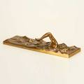 Bronze wall sculpture the swimmer 20th c unmarked 15 12 x 5 x 4