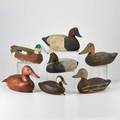 Decoys twentyfour ducks including mason ray white etc first half 20th c some marked tallest 6 12