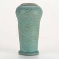 Van briggle bulbous vase with mottled turquoise matte glaze colorado springs co 1905 signed and dated 7