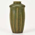 Van briggle cabinet vase in matte green glaze colorado springs co late 1920s  early 1930s glazed earthenware conjoint a mark 690 7 x 3 12