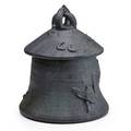 Robert turner 1913  2005 ashanti lidded stoneware vessel gunmetal and verdigris glaze alfred ny signed 13 x 10 12