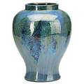 Fulper baluster vase chinese blue flambe glaze flemington nj 191622 vertical incised racetrack mark 11 12 x 8 12