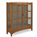 L  jg stickley twodoor china cabinet fayetteville ny ca 1916 branded the work of mark 55 x 48 x 15