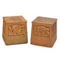 Archibald knox 1864  1933 liberty pair of terra cotta garden stools with celtic knots england ca 1900 both stamped 15 x 14 sq