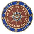 Awn pugin 1812  1852 minton waste not want not encaustic bread plate england ca 1850 stamped 430 13 dia x 1 14