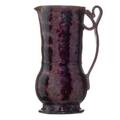 George ohr 1857  1918 fine and tall pitcher with ribbon handle gunmetal raspberry and gray spongedon glaze biloxi ms 18971900 stamped ge ohr biloxi miss 8 x 4 34 published elli