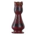George ohr 1857  1918 small corseted vase with ruffled rim raspberry and indigo spongedon volcanic glaze biloxi ms 18971900 stamped ge ohr biloxi miss 5 14 x 2 14 published elli