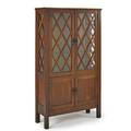 Gustav stickley rare foordoor china cabinet eastwood ny ca 1915 branded mark and paper label 62 x 35 12 x 12 12