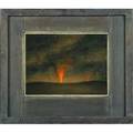 Adam straus american b 1956 blaze 1994 oil on masonite encased in lead signed dated and titled 14 x 16 exhibition adam straus the dark side of a green planet nohra haime gallery new y