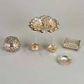 American and foreign silver ornamental accessories six pieces 19th and 20th c redlich floral repouss dresser box repouss tea strainer gorham floriform tea strainer on similar peruvian silver d