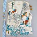 Hermes ladies silk vest and medor jewelry ladies hermes scarf silk vest size 32 made in france equestrian motif motherofpearl buttons adjustable elastic belt back 20 hermes twilly medor sca