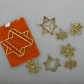 Paul von ringelheim geometric stars of david eight gilt brass prototypes for pendants ca 1972 one signed largest 2 38 x 2 12 from the estate of the artist