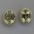18k bicolor gold seafoam tourmaline earrings oval faceted tourmalines 18 x 144 x 88 mm in wg and yg multiprongs ca 1964 83 dwt 34 note these earrings were purchased from buccellati th