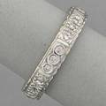 Platinum diamond eternity band ca 2000 30 ct tw embossed braid edge 43 dwt size 5 12