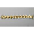 14k yellow gold leaflink bracelet ca 1990 faro italy hollow textured links 225 dwt 8 x 78