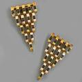 14k rose gold clips ca 1940 two similar triangular clips one hinged doublepin closure one dressclip back 124 dwt 1 34 x 78