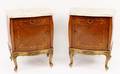 Pair of Italian Marble Top Commodes