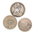 Middle eastern coins sixtytwo including hejaz 20 piastres 1780 maria theresa thaler counter strike iran 13111932 5 rials 1967 saudi arabian riyal etc