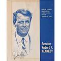 Robert f kennedy autograph on a mercer county democratic fundraising dinner program 1966 11 x 8 12