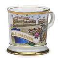 Thoroughbred racehorse occupational shaving mug early 20th c marked tv limoges france 3 58
