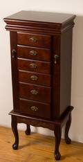 Jewelry Armoire w Mahogany Finish
