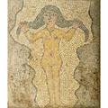 Byzantine style mosaic panel depicting a nude woman likely assyrian 33 34 x 28 14 provenance estate of professor walter kaufmann princeton nj purchased from hadji baba museum jerusalem