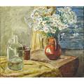 Nicolai s cikovsky russian 18941984 oil on canvas still life of flowers in pitcher framed signed 24 x 28