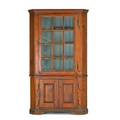 American corner cabinet pine with nine pane single door top over raised panel door base rattail hinges and bracket foot ca 1800 80 x 44 x 22 provenance bucks county home of william lathrop