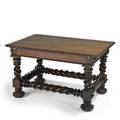 Jacobean style rosewood side table barley twist turned legs 19th c 22 x 37 12 x 25