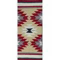 Navajo tribal weavings five in various designs and shapes 20th c largest 41 12 sq