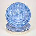 Princeton university memorabilia four wedgewood blueandwhite transferware plates decorated with scenes of princeton university marked each 10 38 dia