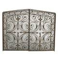 Style of samuel yellin wroughtiron hinged fire screen usa 1930s 32 x 40 12