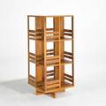 Danish teak revolving bookcase 1960s unmarked 46 x 20 sq