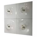 Style of verner panton four sconces 1960s white fiberglass unmarked each 24 x 24 as shown 48 x 48
