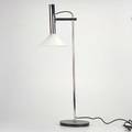 Robert sonneman attr table lamp enameled steel and chrome unmarked 33
