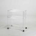 Contemporary acrylic cart usa 1990s unmarked 30 12 x 27 x 15